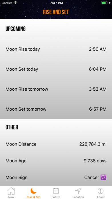 Moon Phase Calendar Plus Screenshot