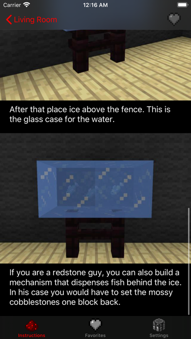 iFurniture Minecraft Designs Screenshot