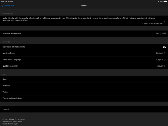 Silence Finder Meditation iPad screenshot 4 - Health & Fitness app