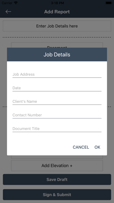 Construction Inspection App Screenshot