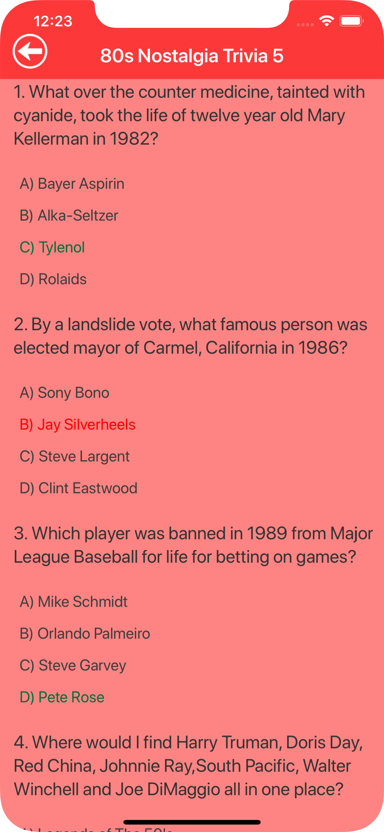 1980s Nostalgia Trivia screenshot 4