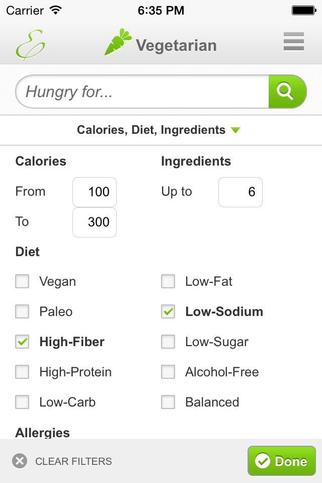 Vegetarian Recipes & Nutrition screenshot 2