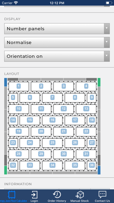 Grumpy Joes Floor Calculator iPhone screenshot