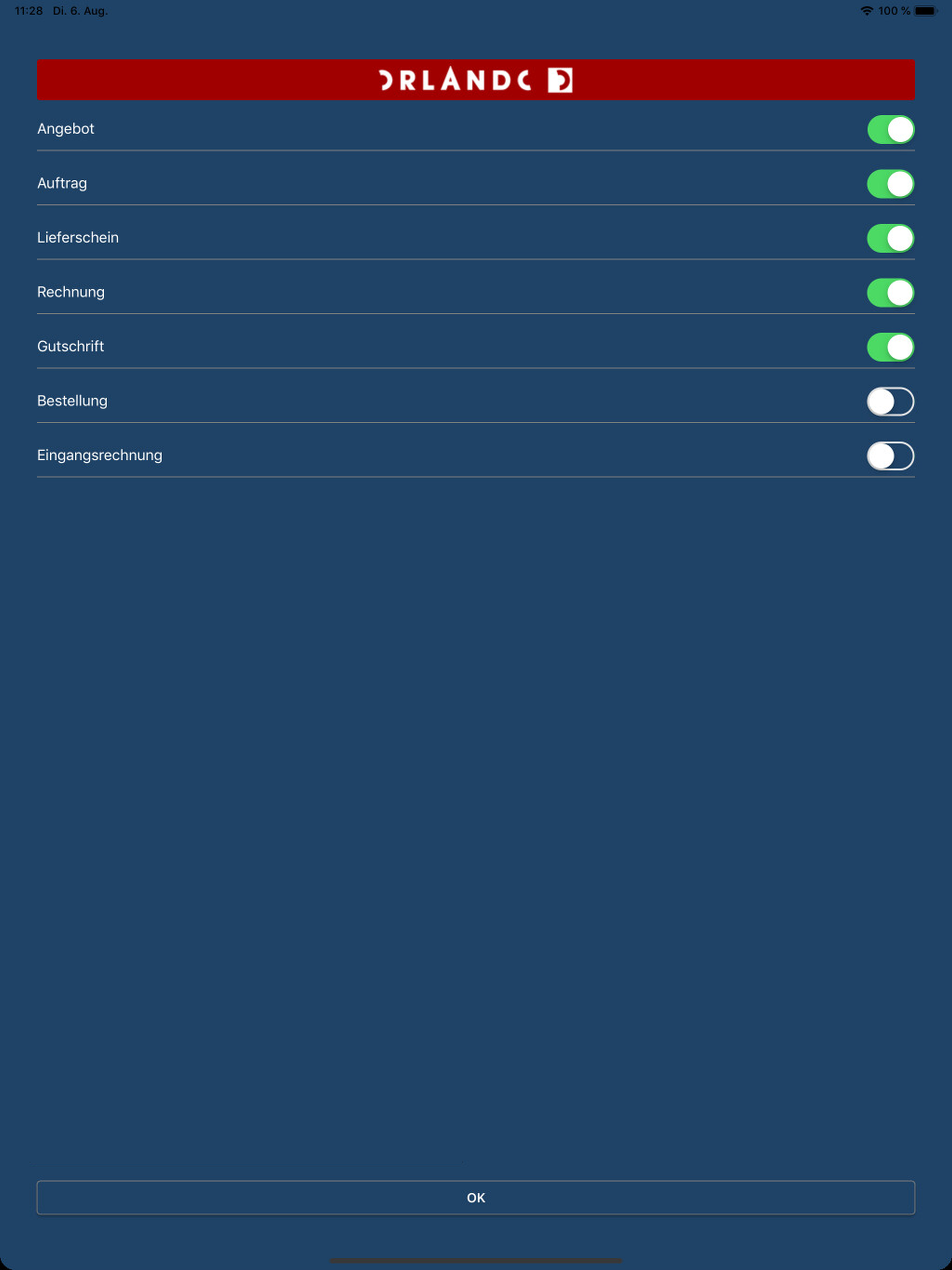 ORLANDO Dashboard screenshot 12