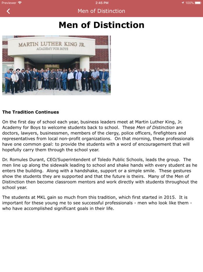 MARTIN LUTHER KING JR. Academy