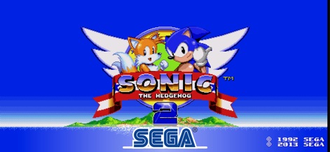Sonic The Hedgehog 2 Classic - See the vibrant original title screen featuring the iconic duo, Sonic and Tails, and the classic 'Sonic The Hedgehog 2' logo.