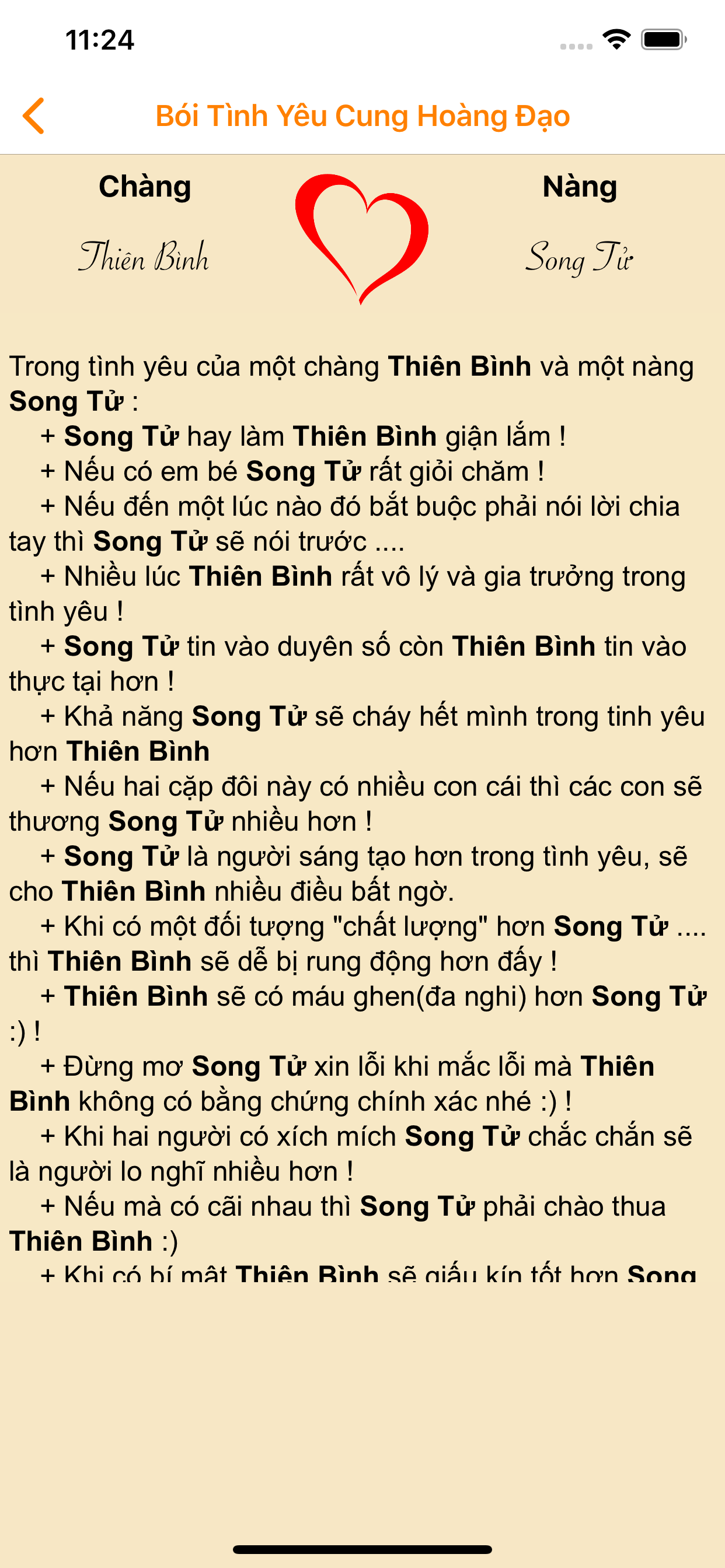 Bói Tình Yêu Cung hoàng đạo