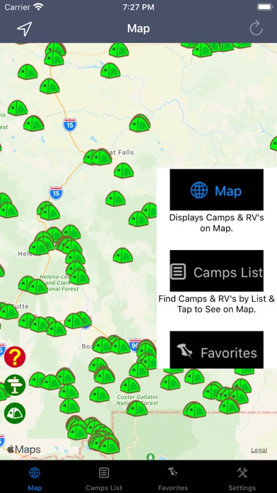 Screenshot #3 pour Montana – Camping & RV spots