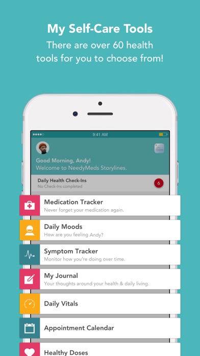NeedyMeds Storylines app screenshot
