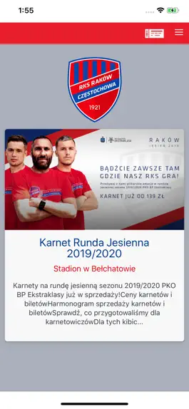 Game screenshot Bilety Raków Częstochowa apk