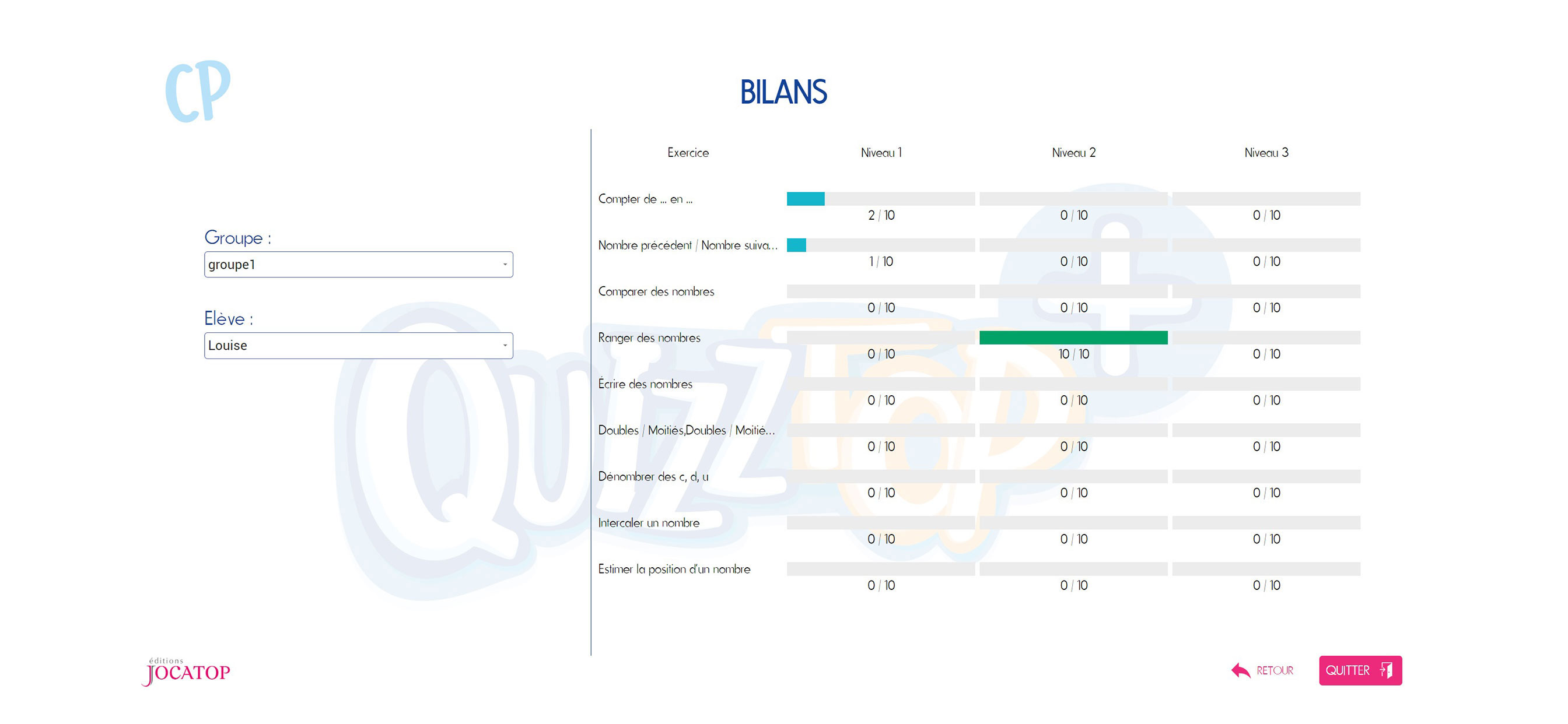 Quizztop - Calcul