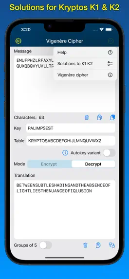 Game screenshot Kryptos Tools - Vigenère apk