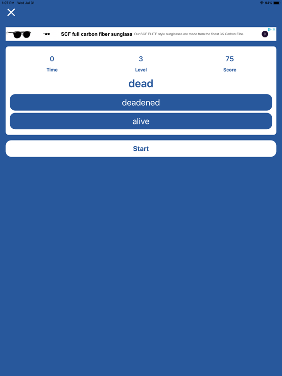 اشهر 7000 كلمة انجليزية iPad screenshot 3 - Education app