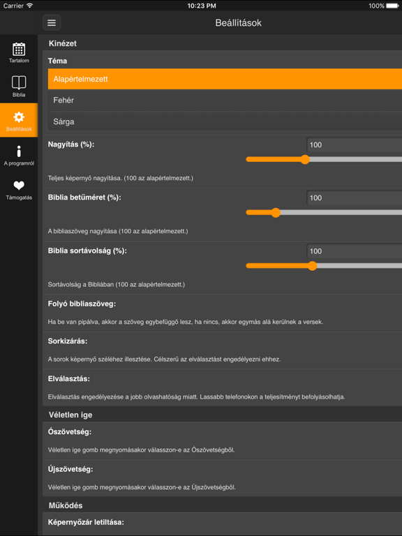 Károli-Biblia iPad screenshot 5 - Book app