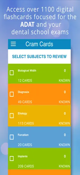 Game screenshot ADAT Periodontics Cram Cards mod apk