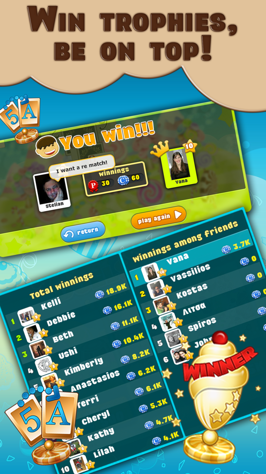 #5. Solitaire Duels: TriPeaks Lite (iOS) 由: LazyLand LTD