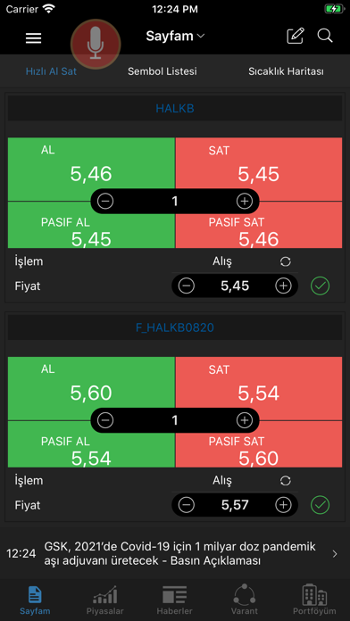 Halk Yatırım Borsa Screenshot