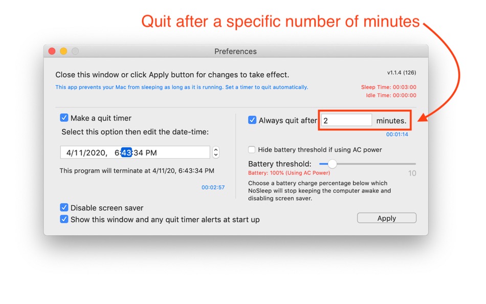 #8. NoSleep (macOS) Door: Limit Point Software