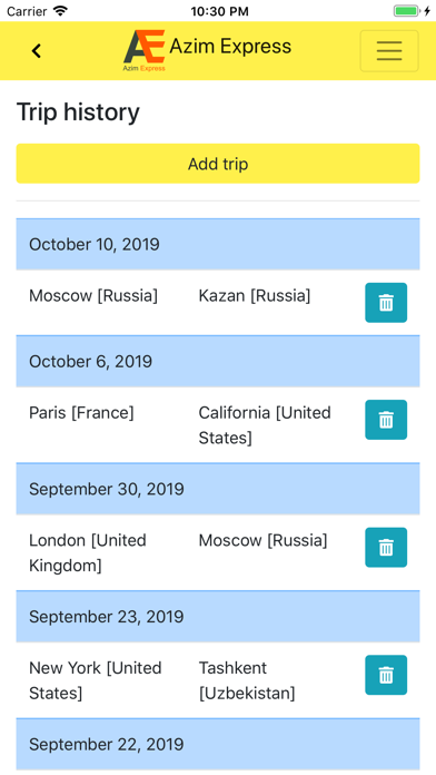 Azim Express iPhone screenshot 7 - Travel app