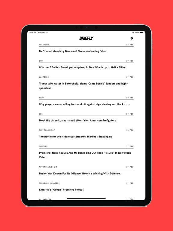 Screenshot #4 pour Briefly: Minimalist News
