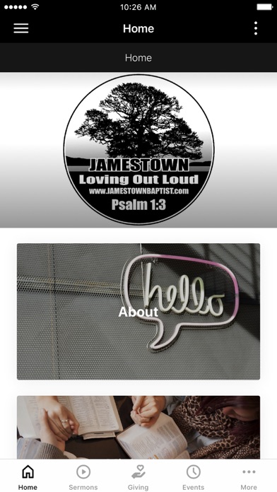 Jamestown Baptist Church Screenshot