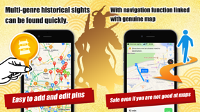Historical landmark map screenshot