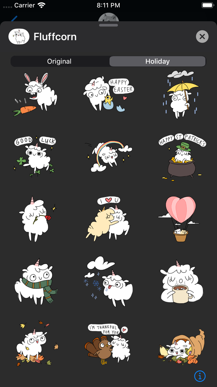 Fluffcorn Stickers