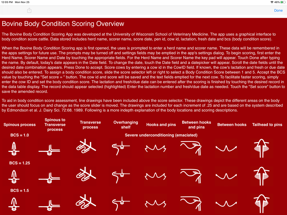 #5. Body Condition Scorer (iOS) 由: University of Wisconsin - Madison School of Veterinary Medicine