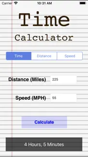 distance speed time calculator iphone screenshot 1