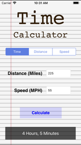 Distance Speed Time Calculator screenshot