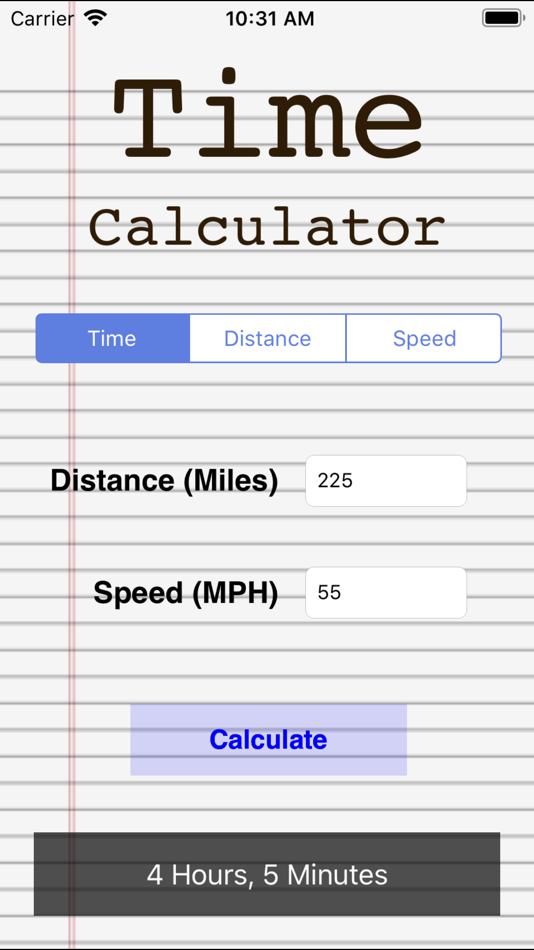 Distance Speed Time Calculator - 3.1 - (iOS)