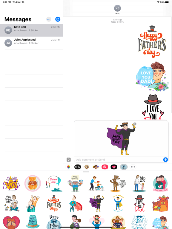 Screenshot #3 for My Dear Father's Day Stickers
