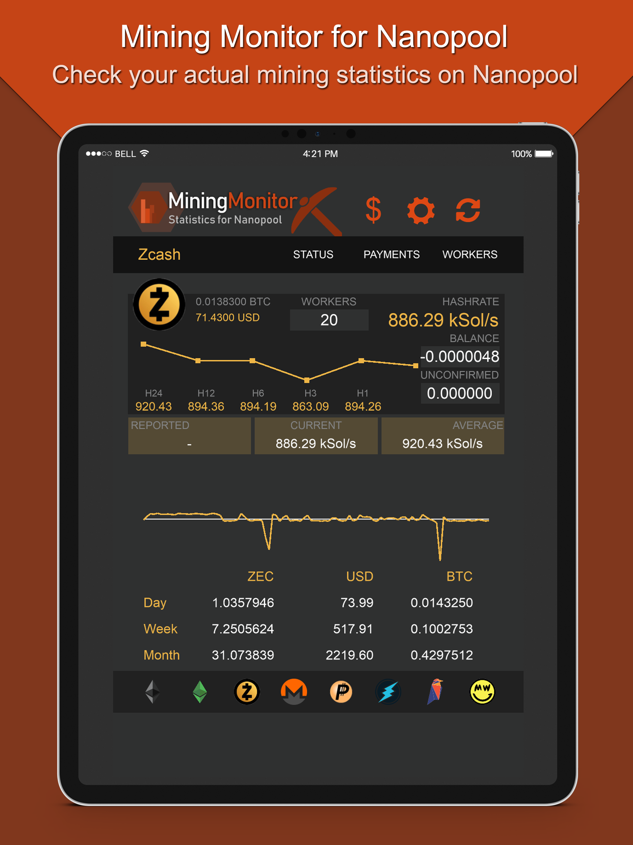 Monitor for Nanopool