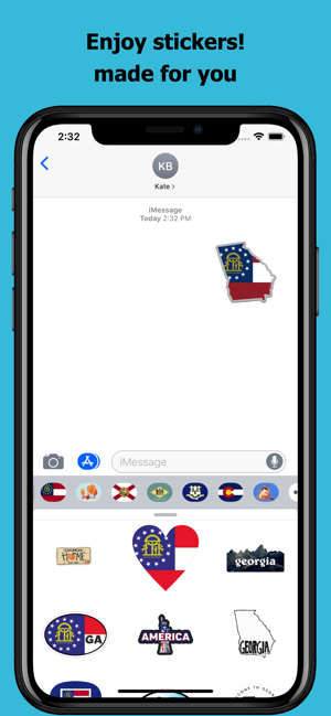 Georgia emojis - USA stickers(圖5)-速報App