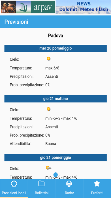 App ARPAV Meteoのおすすめ画像1