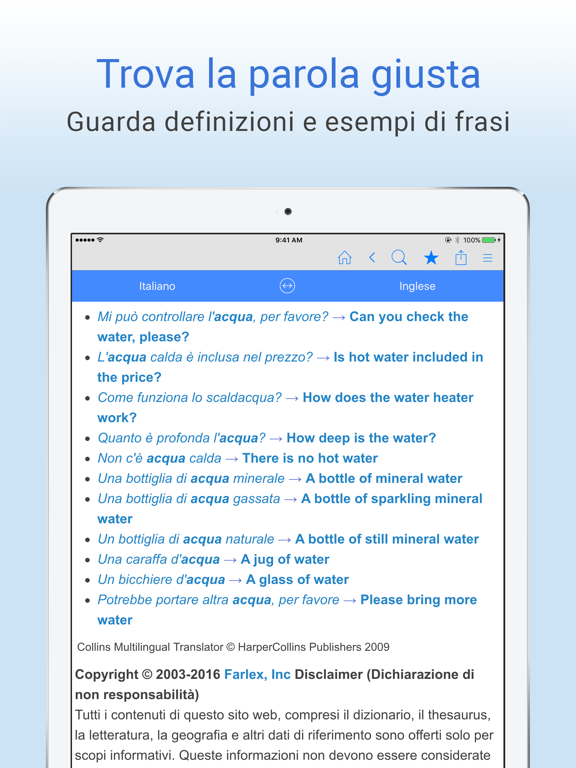 Screenshot #6 pour Dizionario Italiano-Inglese.