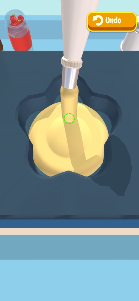 Bake it - Witness the intuitive dough piping mechanic as users shape their creations within diverse molds, ensuring precise and delightful results.