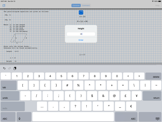 AutoMathic iPad screenshot