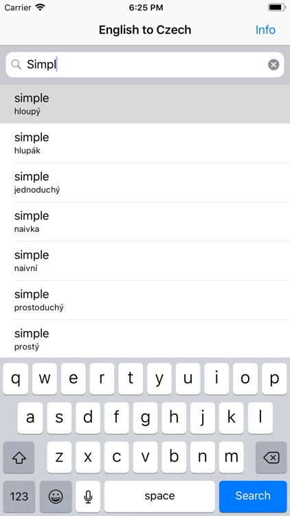 Dictionary English/Czech