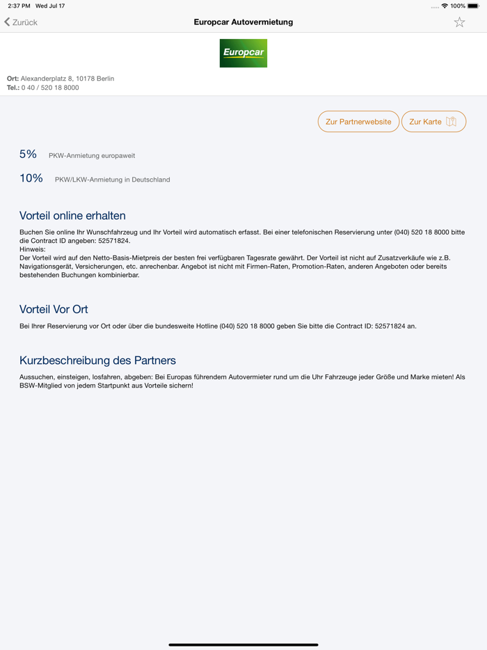 BSW-App Ihre Sparvorteile