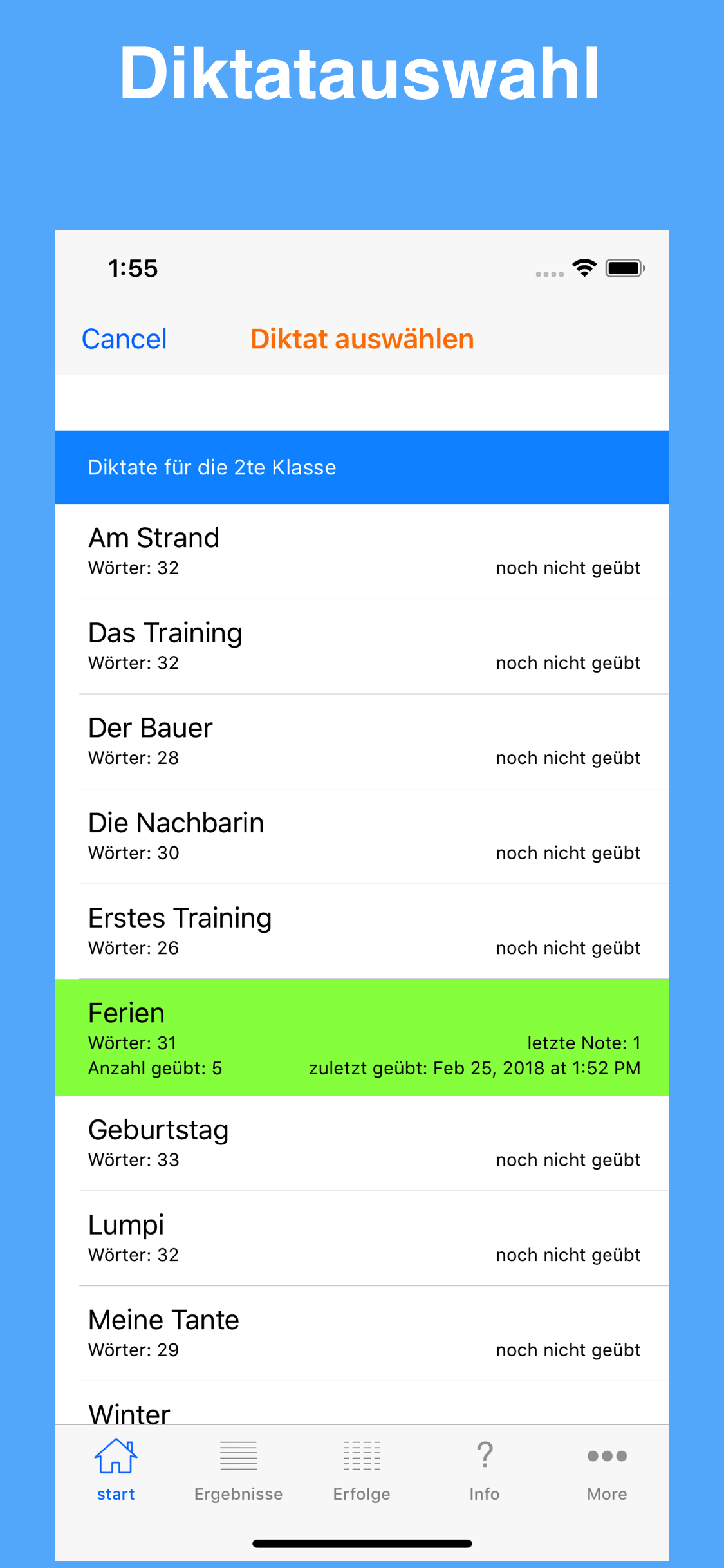 Diktat Trainer screenshot 5