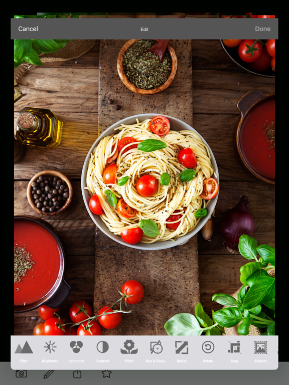 Food Picture Camera PRO iPad screenshot 1 - Food & Drink app