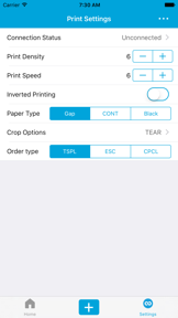 Print Label screenshot