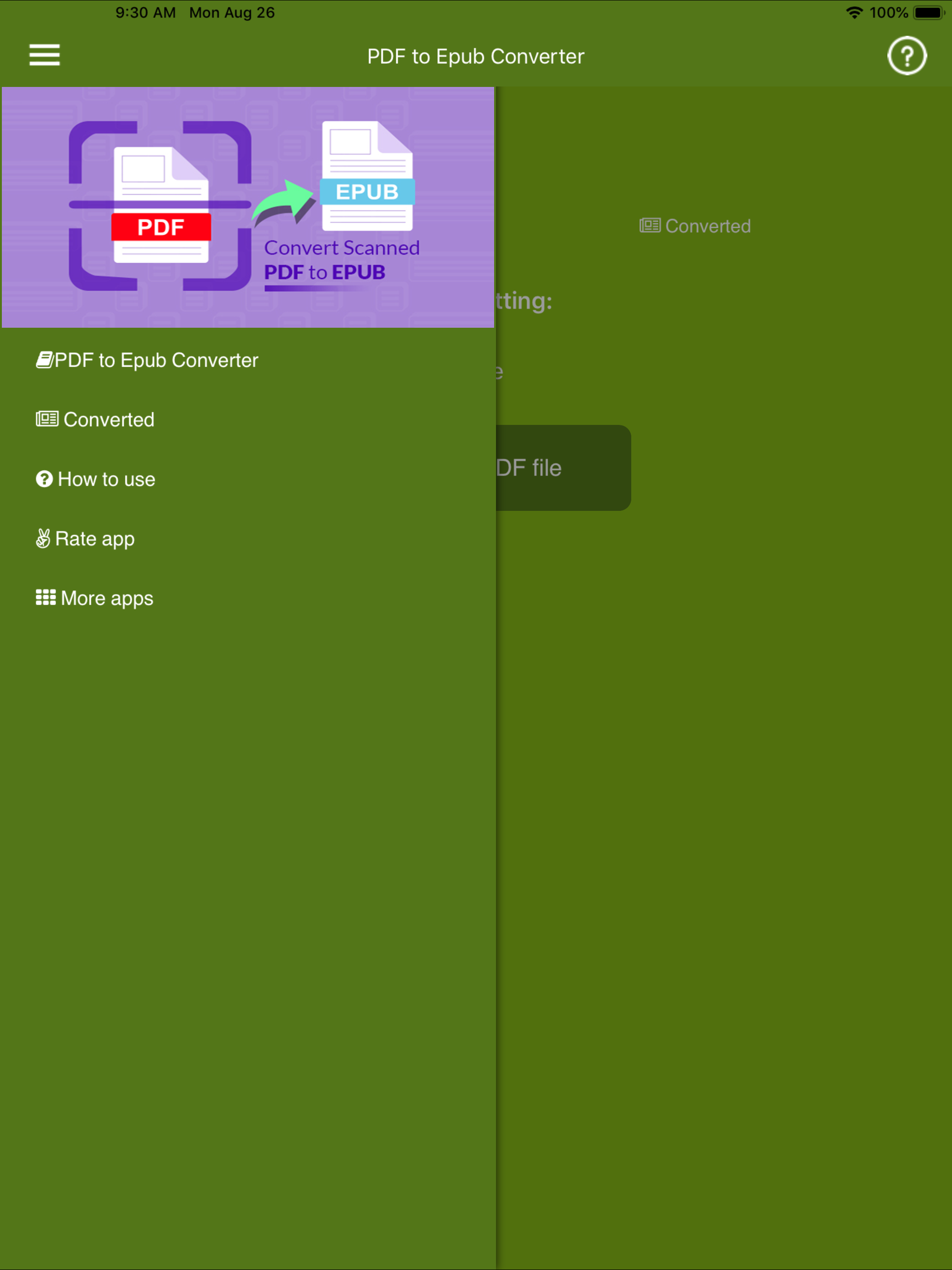 PDF to Epub Converter screenshot 5