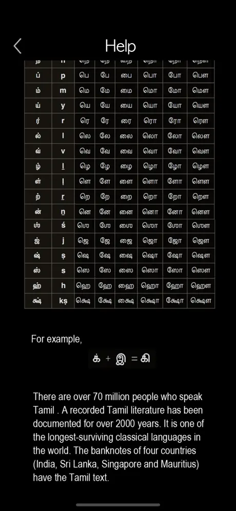 Tamil Words & Writing