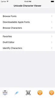 unicode character viewer iphone screenshot 1