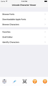 Unicode Character Viewer screenshot