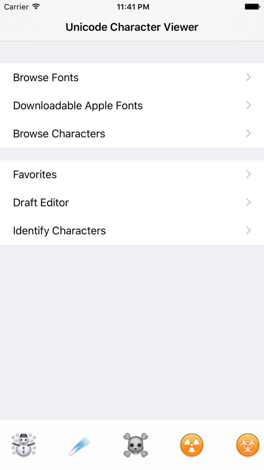 Unicode Character Viewer - 1.8.1 - (iOS)