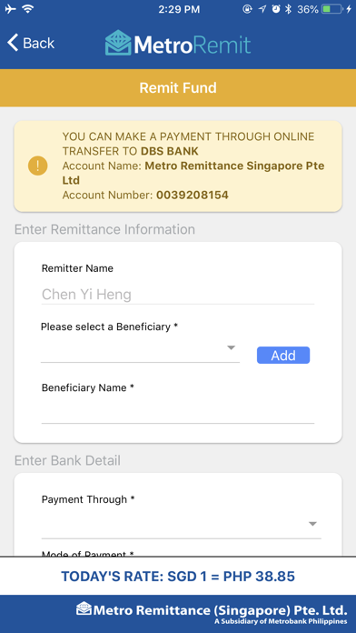 MetroRemit SG screenshot 3