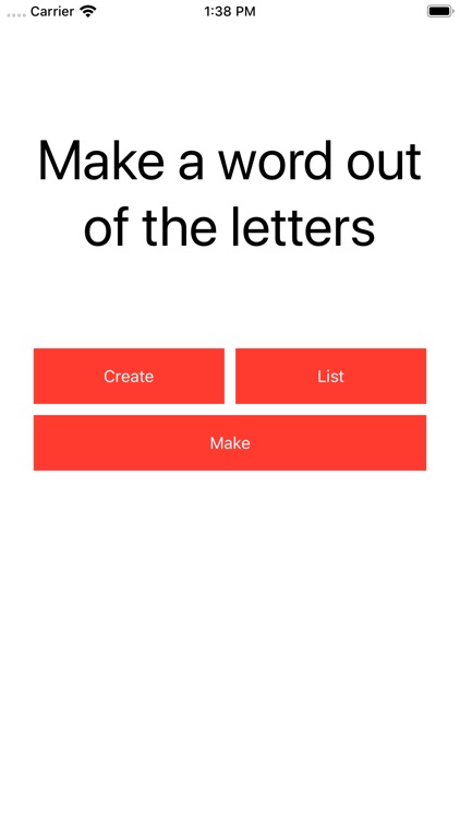 Make a word out of the letters